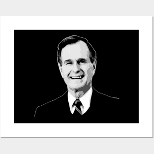 George H.W. Bush Black and White Posters and Art